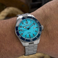 Swiss-made watch Men Watches blue back.